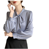 Bunter White Shirt Female Long Sleeve Spring Design Fashion Niche Shirt Professional Interview HZ1208