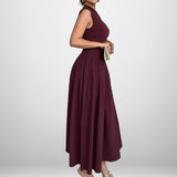 Spring 2025 New Elegant Fashion Temperament Collar Slim Long Dress HZ1208